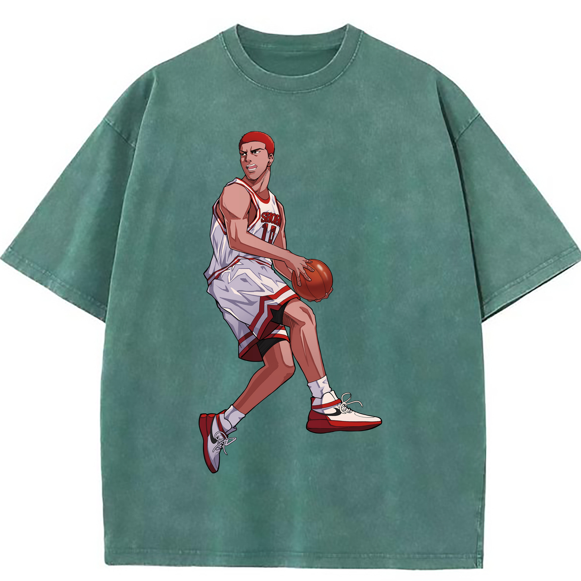 （画像用） SLAM DUNK／スラムダンク 綿100% ヴィンテージ風 半袖Tシャツ（フロントプリント）